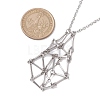 201 Stainless Steel Crystal Stone Cage Pendant Necklaces NJEW-JN04753-3