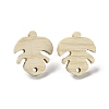 Ash Wood Stud Earring Findings EJEW-N017-011G-2