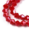Opaque Solid Color Electroplate Glass Beads Strands EGLA-A039-P6mm-A02-2