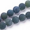 Natural Moss Agate Beads Strands G-F520-58-8mm-1