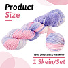 1 Skein 80% Wool 20% Acrylic Fiber Rainbow Segment Dyed Yarn OCOR-TA0003-02C-4