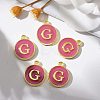 Golden Plated Alloy Enamel Charms X-ENAM-S118-08G-5