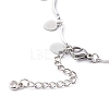 304 Stainless Steel Heart Charm Anklets AJEW-AN00394-05-2
