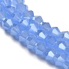 Imitation Jade Electroplate Glass Beads Strands GLAA-F029-J4mm-C04-3