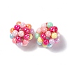 Handmade Plastic Imitation Pearl Woven Beads KY-P015-02-2