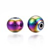 Rack Plating Rainbow Color 304 Stainless Steel Beads STAS-S119-081D-01-3