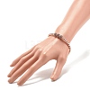 Synthetic Hematite Round Beaded Stretch Bracelet with Cubic Zirconia BJEW-JB07798-04-3