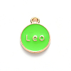 Alloy Enamel Pendants X-ENAM-S124-01B-06G-3