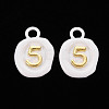 Spray Painted Alloy Pendants PALLOY-Q433-035C-RS-1