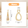 Brass Pave Clear Cubic Zirconia Pendants KK-HY0002-79-2