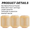 3 Rolls Polyester Satin Frayed Ribbon OCOR-DR0001-03C-2