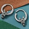 Dragon Head 316 Surgical Stainless Steel Hoop Earrings EJEW-G416-22AS-3