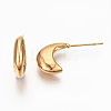 Brass Half Hoop Earrings KK-R117-035G-NF-3