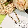 Brass Handmade Colorful Glass Beaded Necklaces NJEW-JN03134-4