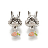 Alloy European Bunny Dangle Charms X-MPDL-S066-033-1