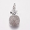 Brass Micro Pave Cubic Zirconia Pendants ZIRC-E145-15P-1