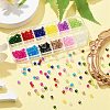 12 Colors Transparent Baking Paint Crackle Glass Beads CCG-FS0001-02B-8