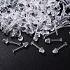 1000Pcs 2 Style Eco-Friendly Plastic Stud Earring Findings KY-YW0001-11-1