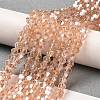 Transparent Electroplate Glass Beads Strands GLAA-F029-2mm-A15-4