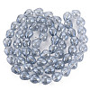 Electroplate Transparent Glass Beads Strands EGLA-T008-024-B02-2