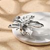 Flower Alloy Adjustable Rings for Women RJEW-B108-01P-4