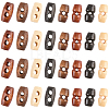80Pcs 8 Style Wooden Buttons BUTT-GF0004-03-6