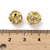 10mm Brass Crystal Rhinestone Beads KK-S519-01C-02G-3