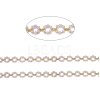 3.28 Feet Brass Handmade Beaded Chains X-CHC-I036-01G-2