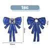 Crystal Glass Rhinestone Bowknot Brooch JEWB-WH0022-79B-2