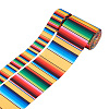 2Rolls 2 Styles Stripe Pattern Printed Polyester Grosgrain Ribbon OCOR-TA0001-37F-1