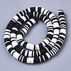 Handmade Polymer Clay Beads Strands CLAY-R089-6mm-086-2