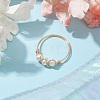 Natural Pearl Finger Rings RJEW-JR00603-2