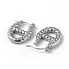 Non-Tarnish 304 Stainless Steel Oval Hoop Earrings for Women EJEW-I284-20P-2