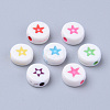 Opaque White Acrylic Beads X-MACR-S273-43-2