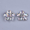 Transparent Acrylic Bead Caps TACR-T007-05-3