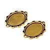 Tibetan Style Alloy Cabochon Connector Settings TIBE-N011-25AG-RS-3