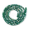 Opaque Solid Color Electroplate Glass Beads Strands EGLA-A039-P2mm-B07-3