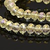 AB Color Plated Faceted Rondelle Electroplate Glass Beads Strands GLAA-A024D-AB15-1