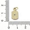 Star Theme Brass Micro Pave Clear Cubic Zirconia Pendants KK-H475-52G-03-3