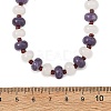 Dyed Natural White Jade Rondelle Beaded Necklaces for Women NJEW-JN06683-4
