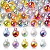 100Pcs 10 Colors UV Plating Rainbow Iridescent Transparent Acrylic Pendants PACR-CJ0001-31-3
