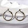 Brass Hoop Earrings KK-I665-26A-AB-1
