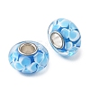 Lampwork & Brass Core European Beads LAMP-P019-01P-21-2