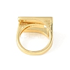 Rectangle Rack Plating Brass Enamel Cuff Ring for Women RJEW-F143-04G-3