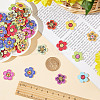 2-Hole Printed Wooden Buttons WOOD-WH0024-137-3
