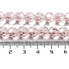 Electroplate Transparent Glass Beads Strands EGLA-A035-T8mm-A20-4