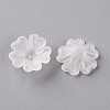 Transparent Frosted Acrylic Bead Caps MACR-S371-04A-701-2