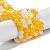 Glass Beads Strands EGLA-A034-M6mm-21-2