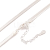 925 Sterling Silver Snake Chain Necklaces NJEW-P300-01A-S-2