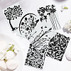 6Pcs 6 Styles Plastic Embossing Folders DIY-SP0005-35-6